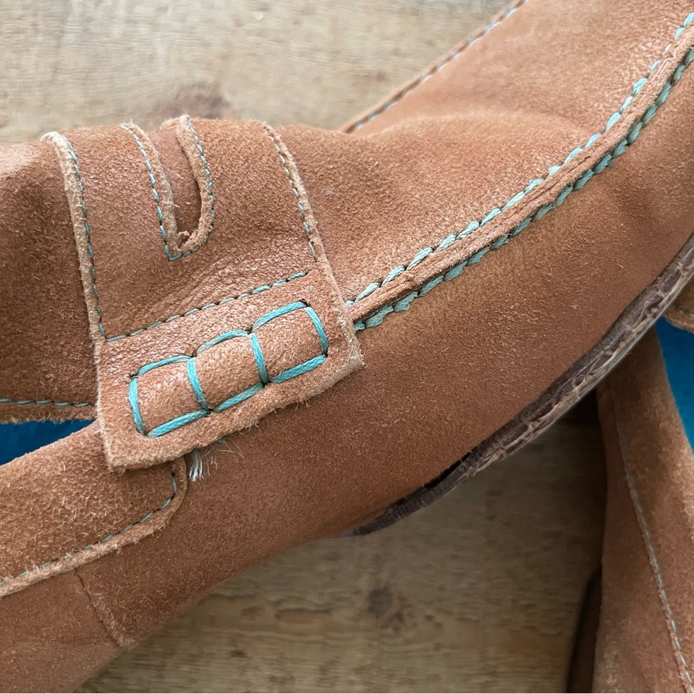 Donald J Pliner NAIM Waxy Suede Shoes with Aqua Terry Lining NEW mens 11 - Picture 11 of 11